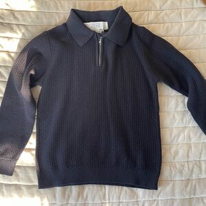 H&M Dark Blue Half-Zip Sweater